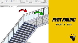 Revit Railing  How to add railing to stairs in Revit [upl. by Resiak]