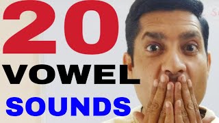 VOWEL SOUNDS in English 20 Phonic sounds of Vowels [upl. by Angell]