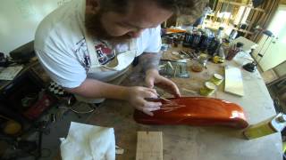 Pinstriping a fender [upl. by Nalod]