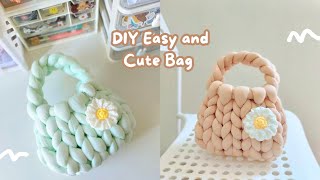 Tutorial Chunky Bag Crochet  Hand Knitting Bag  Kyomicraft [upl. by Acila]