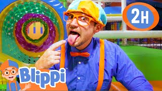 Blippi Learns the 5 Senses  2 HOURS OF BLIPPI  Educational Videos for Kids  Blippi Toys [upl. by Lledyl519]