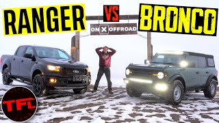 Ford Bronco vs Ford Ranger Muddy OffRoad Test Only One Makes It [upl. by Arlyne]