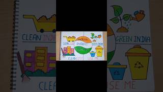 Swachh Bharat Abhiyan Drawing  Clean India Green India Poster Drawing shorts short viral india [upl. by Ditzel]