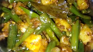 बीन्स आलू की स्वादिष्ट चटपटी सब्जी  Delicious spicy vegetable of beans potatoes [upl. by Arsi364]