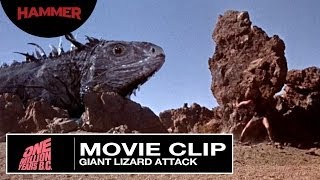 One Million Years BC  Giant Lizard Attack Official Clip [upl. by Fellner441]