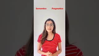 Semantics Vs Pragmatics Short Explanation ugcnetenglishliterature shorts [upl. by Lebasiairam]