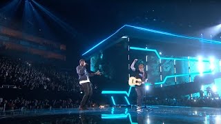 Ed Sheeran – Castle On The Hill amp Shape Of You feat Stormzy Live from the Brit Awards 2017 [upl. by Yerfoeg]