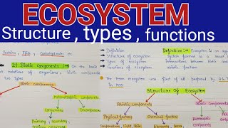 Ecosystem structure and functions  Ecosystem structure  ecosystem structure and functions notes [upl. by Htebilil]