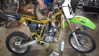 Kawasaki Kx65 Full Motor Rebuild  First Start Up [upl. by Eddi]