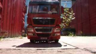 Tamiya MAN TGX 56325 test run with trailer [upl. by Archer604]