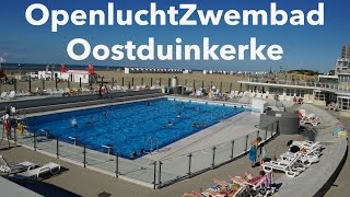 OOSTDUINKERKE zeedijk OPENLUCHTZWEMBAD Sfeer STRANDBAD [upl. by Moss]