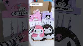 Packing kuromi amp my melody fake 🎀 comment what to do next 👉🏻 papercraft sanrio shorts [upl. by Handler]