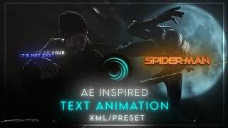 Ae inspired Text Animation Like NefariousEditzIn After Motion ✅ No password🔑 Free xml  Preset [upl. by Gabler]