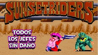 Sunset Riders Cormano SNES  Todos Los Jefes Dificultad Difícil Sin Daño [upl. by Yahsan681]