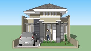 Sketchup house design tutorial [upl. by Animar51]