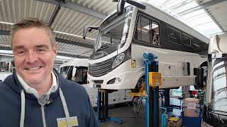 Campervans und Wohnmobile müssen auch in den Service Niesmann Caravaning Werkstatt RUNDGANG Polch [upl. by Randee]