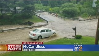 McCandless Brentwood Roads Flood Friday Afternoon [upl. by Eusadnilem]