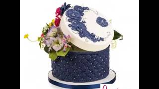 Flower Box Cake using dk applicator by Catalina Anghel [upl. by Novihs]