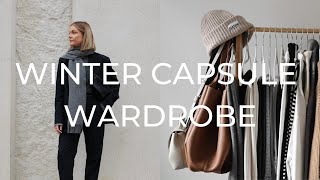 WINTER CAPSULE WARDROBE 2022  30 PIECES amp OUTFIT IDEAS [upl. by Ddart]