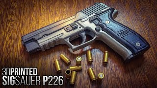 3D Printed SIG Sauer P226 with Shellejecting  Rubber band [upl. by Zippel726]