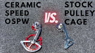 CeramicSpeed OSPW vs STOCK Shimano 91009150 REAL WEIGHTS AND SPIN TEST OVERSIZED PULLEY [upl. by Nived]