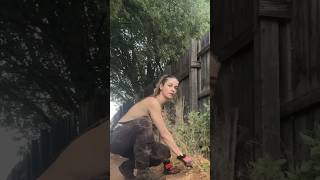 yardcare ASMR in the evening rain yardwork overalls asmr rainsounds [upl. by Oiliduab]