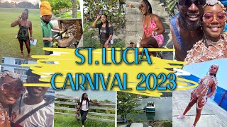 St LUCIA 🇱🇨CARNIVAL 2023  JUST 4 fUN ESCAPE INDULGENCE  STEAM  HELLO ect [upl. by Leddy]