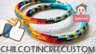 PEYOTE STITCHED HOOP EARRINGS TUTORIAL [upl. by Xonnel168]