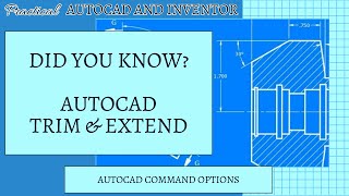 Did You Know AutoCAD Trim and Extend Command Options [upl. by Joni]