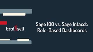 Sage 100 vs Sage Intacct RoleBased Dashboards [upl. by Ynnig]