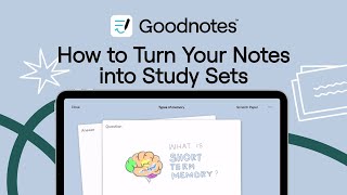 How to Turn Your Notes into Flashcards with Study Sets in Goodnotes [upl. by Ammamaria370]