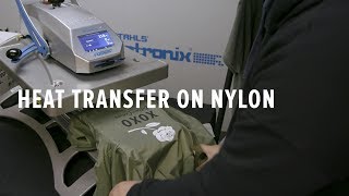 Heat Transfer  How to Heat Transfer Vinyl And Nylon Fabric [upl. by Inaluahek]