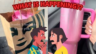 Starbucks x Stanley Winter Pink Tumbler Frenzy EXPLAINED [upl. by Rosenzweig]