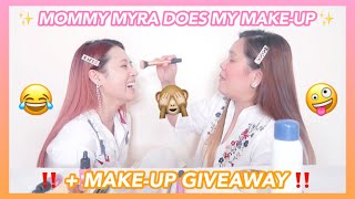 Mommy Myra Does My Makeup  MAKEUP GIVEAWAY Philippines ✨🧡💕  Eunice Santiago [upl. by Balf]