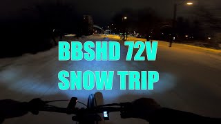 Snow Run  72V BBSHD amp HV ASI Bac 855 amp Eggrider v2 [upl. by Erdrich]