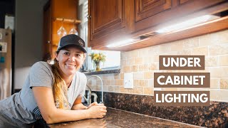 Install Under Cabinet Lighting  One Day Kitchen Improvement [upl. by Florina]