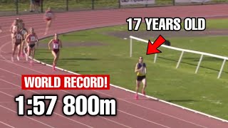 800m World Record  Phoebe Gill 17 Years Old [upl. by Curry291]