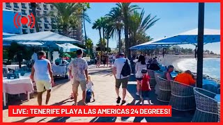 🔴LIVE BUSTLING Playa Las Americas Tenerife  Hotel Food Issues HOLIDAY VIBES Canary Islands ☀️ [upl. by Artekal219]