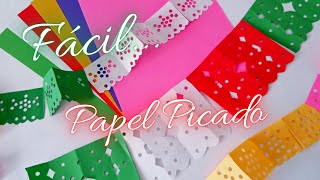 Cómo Hacer Papel Picado FÁCIL  Para Día de Muertos [upl. by Annat401]