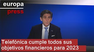 Telefónica cumple todos sus objetivos financieros para 2023 [upl. by Bilek]