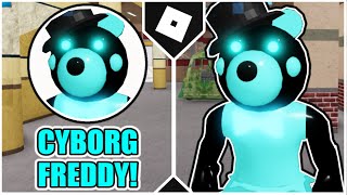 How to get quotCYBORG FREDDYquot BADGE  CYBORG FREDDY MORPH in ROLEPLAY RP PIGGY RP REVENGE ROBLOX [upl. by Luella]