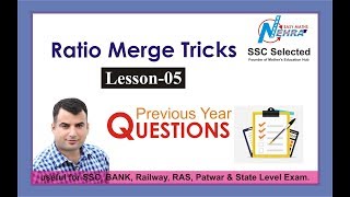 Ratio Merge Questions For SSCKVSDSSSBCAT In Hindi amp english by Nehra sir [upl. by Chiarra698]