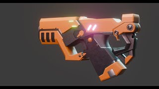 scifi low poly gun [upl. by Lebatsirc]