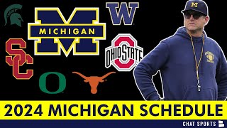 2024 Michigan Football Schedule RELEASED From Big Ten  Instant Analysis  Alex Yood Coverup [upl. by Ynnel534]