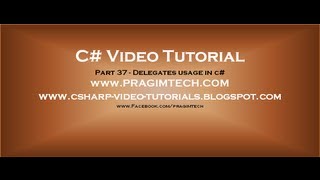 Part 37  C Tutorial  Delegates usage in cavi [upl. by Monteria924]