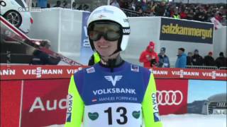 Manuel Poppinger Skiflug WM Kulm 2016 2095m ORF [upl. by Dnalloh]