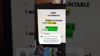 🚨✅SOME VS ANY ✅USOS para Sustantivos CONTABLES y NO CONTABLES clasedeinglés [upl. by Berkshire]