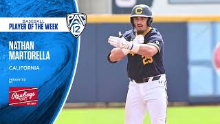 Californias Nathan Martorella named Pac12 Baseball Player of the Week [upl. by Isied]