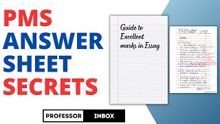 PMS Answer Sheets Secret  PMS Essay Preparation Tips [upl. by Gobert485]