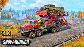 Paystar 5600TS Offroad Truck Double Decker In SnowRunner Season 14 offroad truck 4k [upl. by Eirolav]